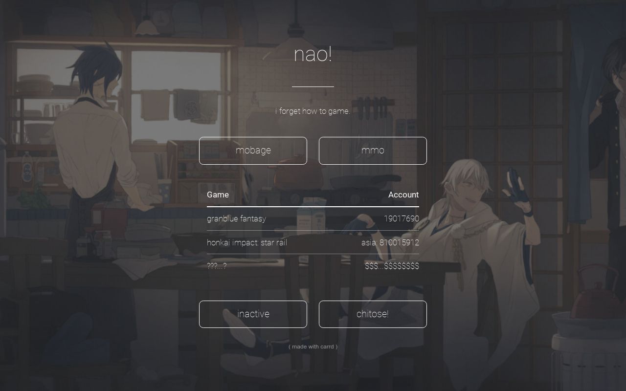 Carrd profile picture for @nao